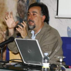 El arqueólogo Emilio Campomanes, ayer durante la charla