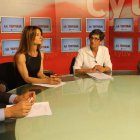 Miguel Ángel Blanco, Marisa Vázquez, Eugenia Alba y Juan Carlos Franco en la última Tertulia de la temporada. L. DE LA MATA