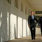 Omaba y Bush durante su última reunión en la Casa Blanca