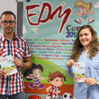 René González y Marta Mejías durante la presentación de las Escuelas Deportivas Municipales. CÉSAR