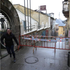 La calle del Rañadero en Ponferrada, cortada días atrás. AFB