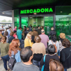Entrada del primer supermercado de Mercadona en Portugal, en Vila Nova de Gaia, en la region de Oporto, a principios de julio.