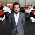 Fernando Alonso, durante su presentación como nuevo piloto de la escudería McLaren Honda.