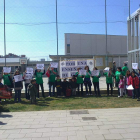 Imagen de la concentración que tuvo lugar ayer en el colegio Camino del Norte.
