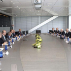 Los miembros del Consejo Empresarial para la Competitividad con el rey Juan Carlos en agosto del 2008.