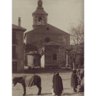 La plaza del Grano con la iglesia del Mercado al fondo, en una imagen antigua.