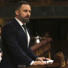 Santiago Abascal, en la última jornada de la investidura.