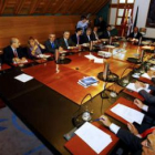 Consejo de Administración de Caja España que ratificó el proceso de fusión con Caja Duero.