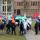 Protesta en el Campus leonés