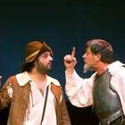 Sandro Cordero, como Sancho Panza; y Vicente Cuesta, Don Quijote