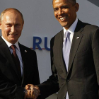 Barack Obama y Vladimir Putin.