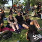 Al piquete de mineros apostados frente a la térmica se unió ayer un grupo de mujeres.