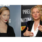 Uma Thurman, tras la cirugía y como lucía, natural, en el 2007.