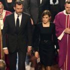 Los reyes acudieron ayer al homenaje que tuvo lugar en la Sagrada Familia de Barcelona.