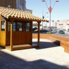 El punto de información está instalado en el Plaza del Peregrino de Trobajo del Camino.