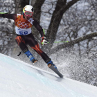 El español Álex Puente Tasias durante la prueba del gigante.