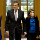 Mariano Rajoy y Soraya Sáenz de Santamaría, en la Moncloa, el pasado diciembre.