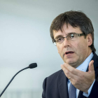 Carles Puigdemont estuvo ayer en Madrid. EMILIO NARANJO