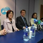 Los procuradores populares por León, durante la presentación de la proposición no de ley ayer