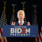 Joe Biden, en un acto público celebrado ayer en el Hotel Du Pont de Wilmington. TRACIE VAN AUKEN