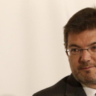 El ministro de Justicia, Rafael Catalá, en un desayuno informativo, este lunes en Madrid.