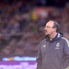 Rafa Benítez dirigió el pasado sábado ante la Roma su primer partido con el Madrid