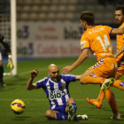 Acción del penalti cometido por Galán sobre Pablo Infante que acabó con el 2-1 convertido por Yuri.