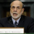 El presidente de la Reserva Federal, Ben Bernanke, ayer ante el Congreso de EE.UU.