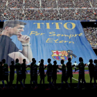 Un momento del homenaje rendido al exentrenador del Barcelona Tito Vilanova