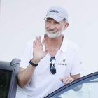 El rey Felipe VI, ayer, en el club náutico de Palma de Mallorca. BALLESTEROS