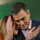 Susana Díaz y Pedro Sánchez, el pasado 18 de noviembre durante un mitin en Chiclana (Cádiz).