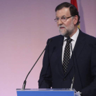 Mariano Rajoy, durante una intervención ayer.