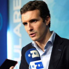 El vicesecretario de comunicación del PP, Pablo Casado. BALLESTEROS