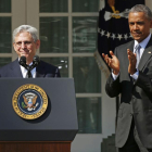 El juez Merrick Garland junto al presidente Barack Obama.