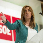 Susana Díaz, en el Palacio de Congresos de Granada.