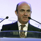 Luis de Guindos, ayer, en el primer Foro Líderes.