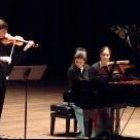 Un momento de la actuación de Joshua Bell y Ana María Vera