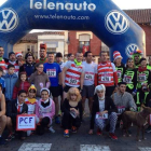 Foto de familia de los triunfadores en el Cross de Reyes celebrado en Benavides de Órbigo.