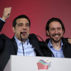 Tsipras e Iglesias el pasado enero.