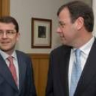 Los consejeros de la Junta Fernández Mañueco y Antonio Silván
