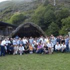 Algunos de los participantes del quinto Encuentro Europeo de la Castaña se desplazaron a Balboa para conocer la realidad comarcal.