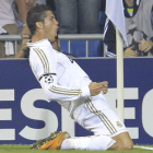 Ronaldo celebra el gol que marcó ante el Ajax de Amsterdam en el Santiago Bernabéu