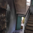 Interior del edificio de Juan XXIII donde resulktaron intoxicadas varias personas.