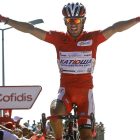Joaquim ‘Purito’ Rodríguez, del equipo Kathusa, se proclama vencedor de la duodécima etapa.