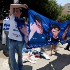 Los actos de apoyo para la liberación de los dos soldados israelíes han marcado las horas previas