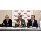 Un momento de la reunión de UPL con los sindicatos.
