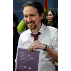 Iglesias, momentos antes de presentar su propuesta. Zipi