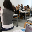 Una clase con alumnos del programa Erasmus.