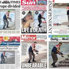 Algunas de las portadas de la prensa británica, críticas con la UE.