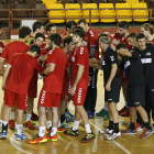 El Abanca Ademar ayer en el último entrenamiento, conjurado para plantar cara al Naturhouse. F. OTERO PERANDONES